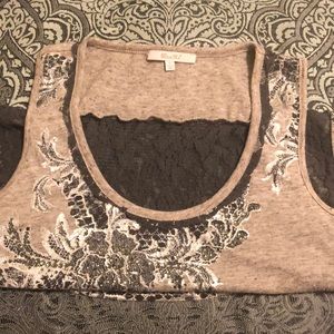 Miss me tank top lace